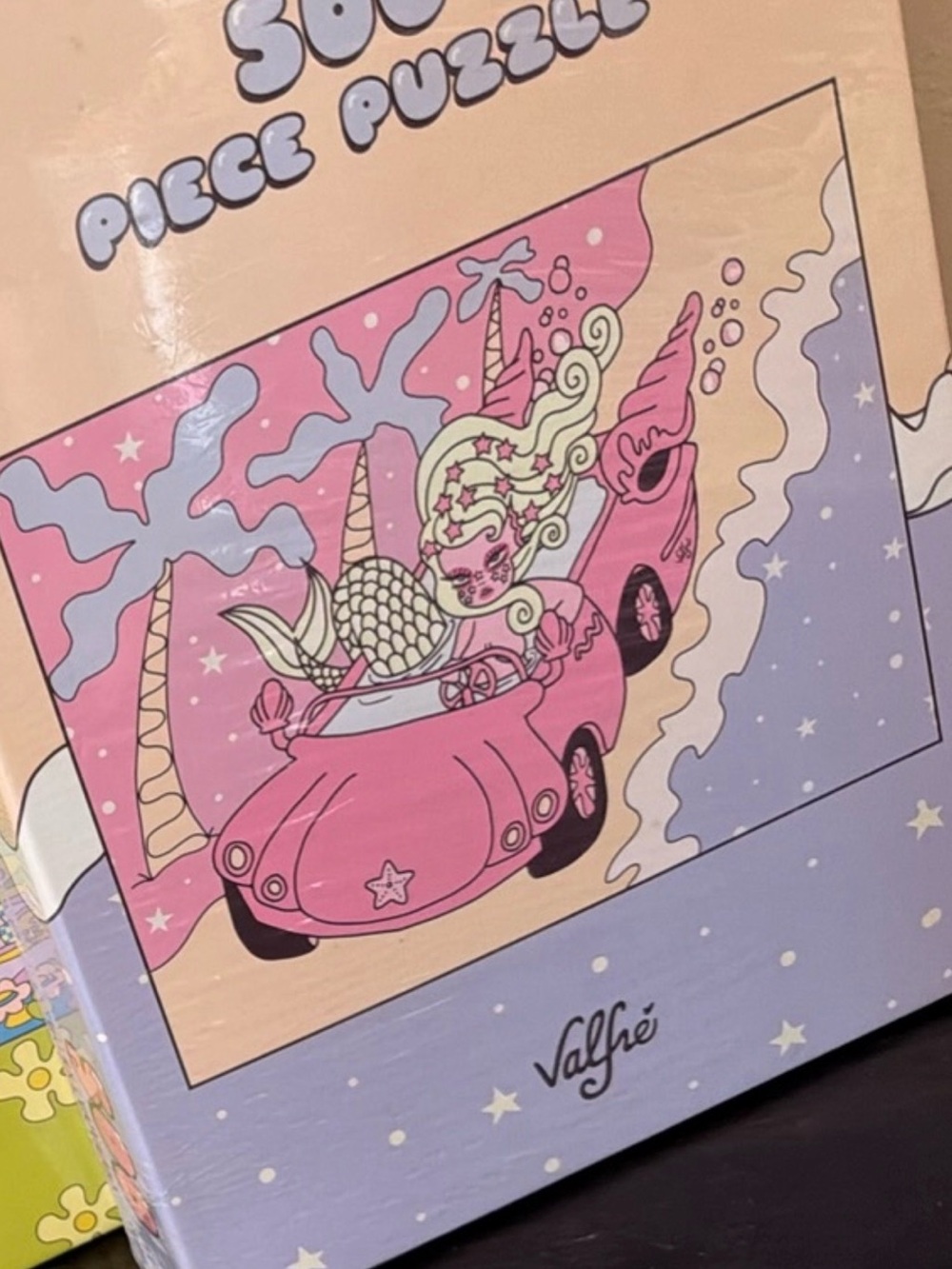 Valfré Pink Malibu mermaid Car Puzzle with Pastel Accents